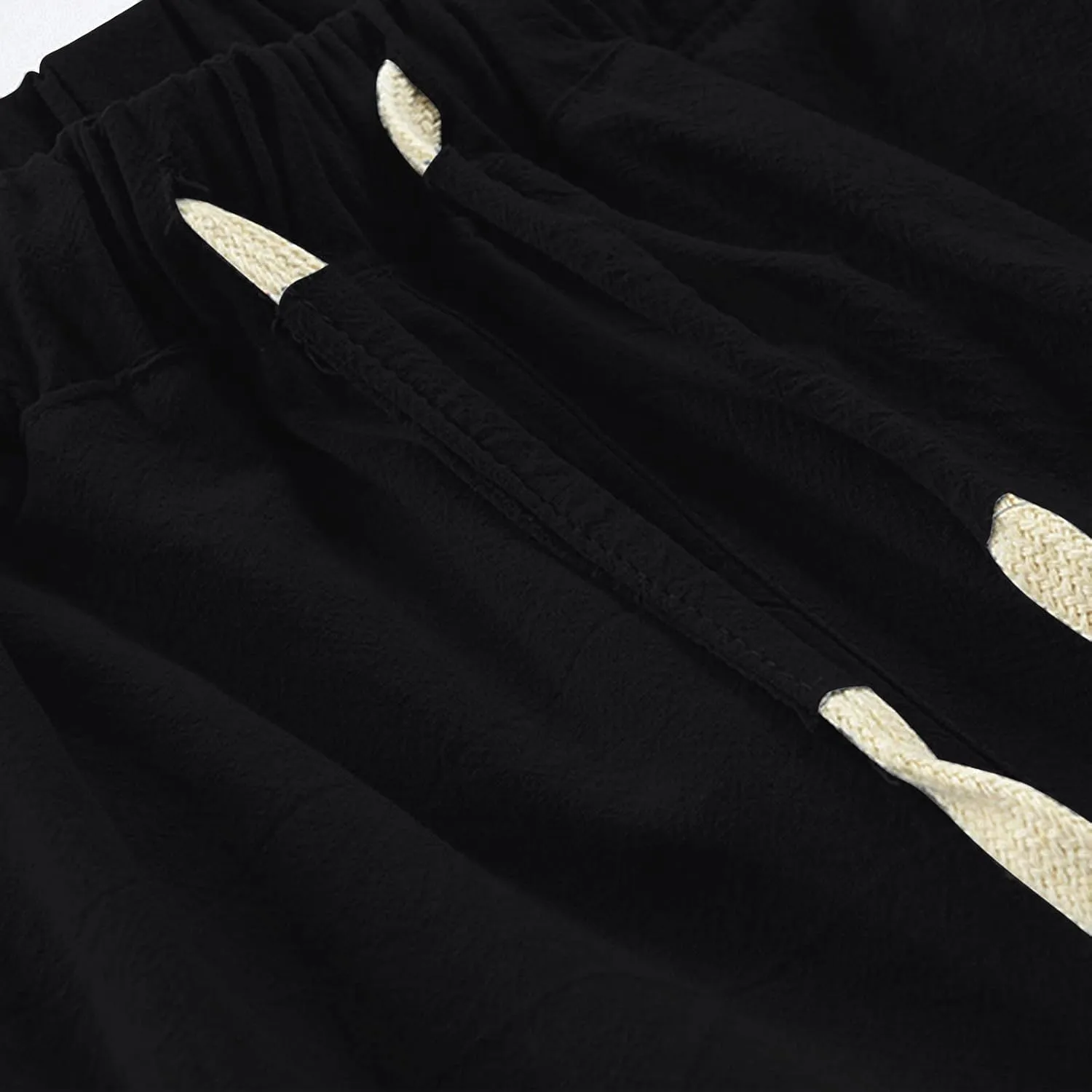 Mens Elastic Waist Drawstring Workout Gym Joggers 3/4 Shorts Summer Casual Sweat Short Pants with Pockets