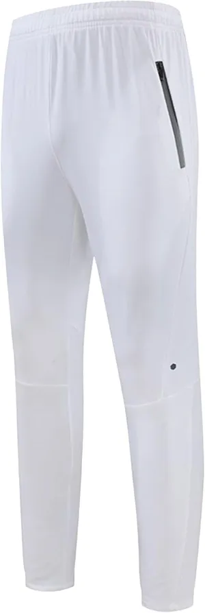 Men's Gym Joggers with Zipper Pockets Classic Tapered Athletic Pants Solid Quick Drying Stretch Sweatpants