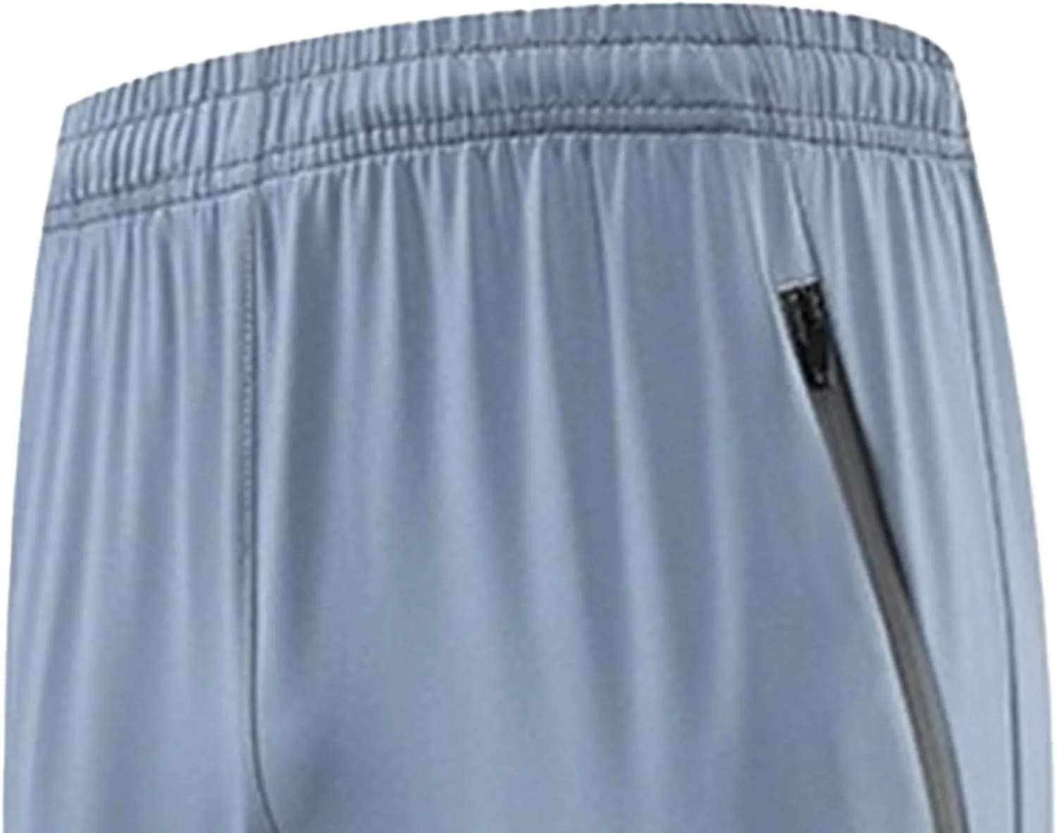 Men's Gym Joggers with Zipper Pockets Classic Tapered Athletic Pants Solid Quick Drying Stretch Sweatpants
