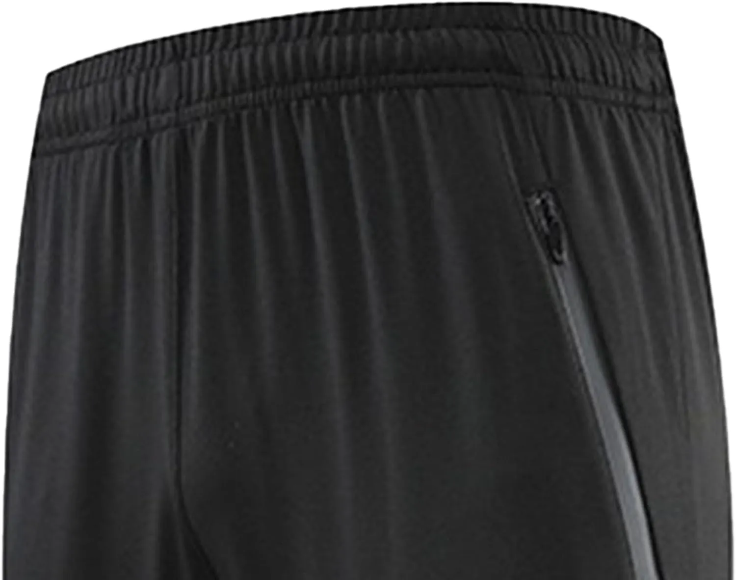 Men's Gym Joggers with Zipper Pockets Classic Tapered Athletic Pants Solid Quick Drying Stretch Sweatpants