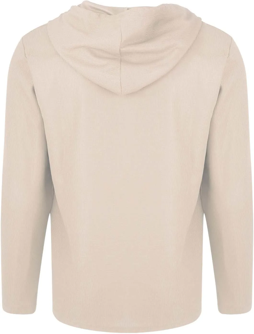 Men's Hoodie Sweatshirt Long Sleeve Button Down Henley Shirts Pullover Tops Drawstring Solid Casual Outdoor T-Shirt