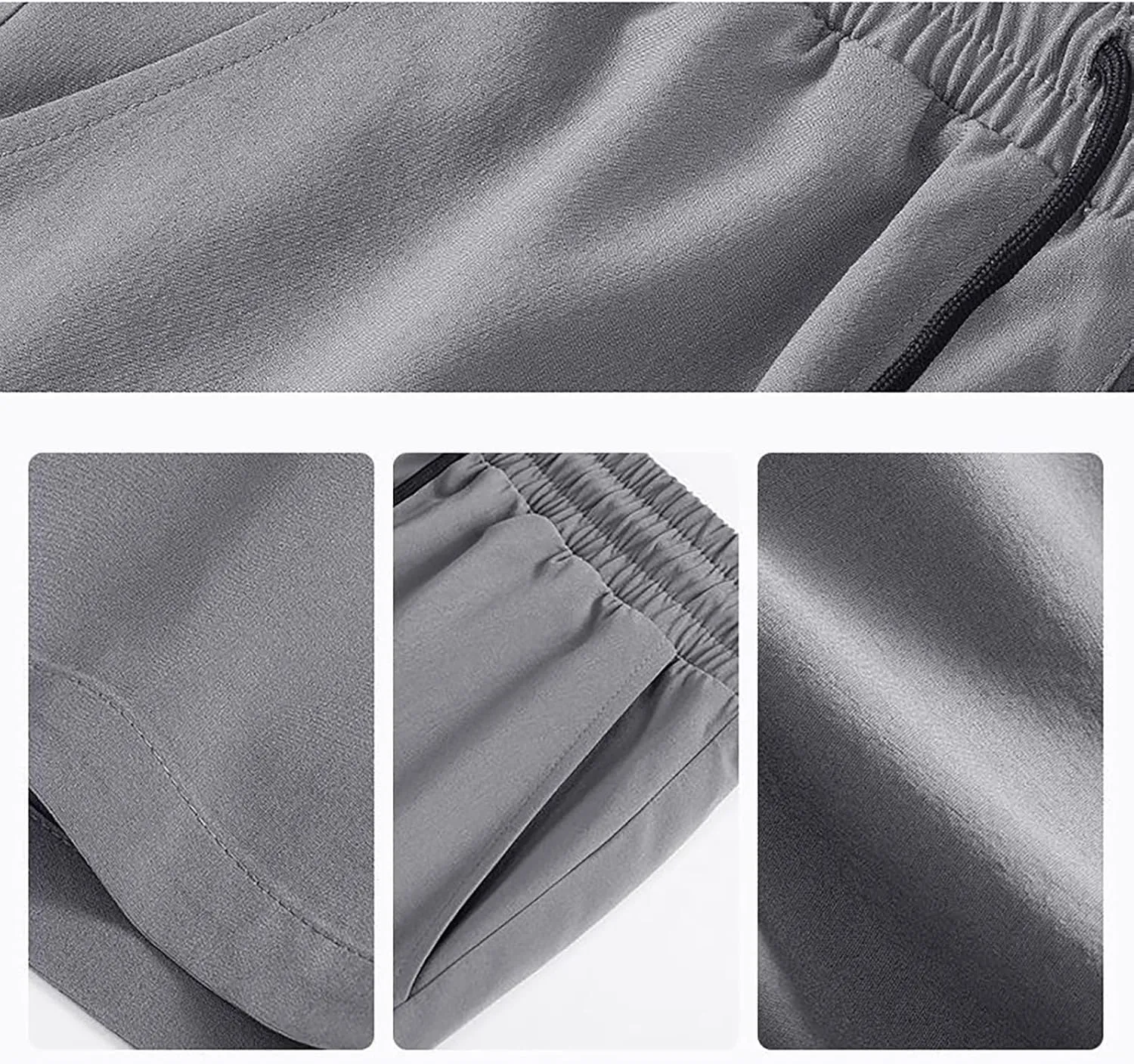 Men's Quick Dry Ice Silk Shorts Lightwight Wide Leg Sport Shorts