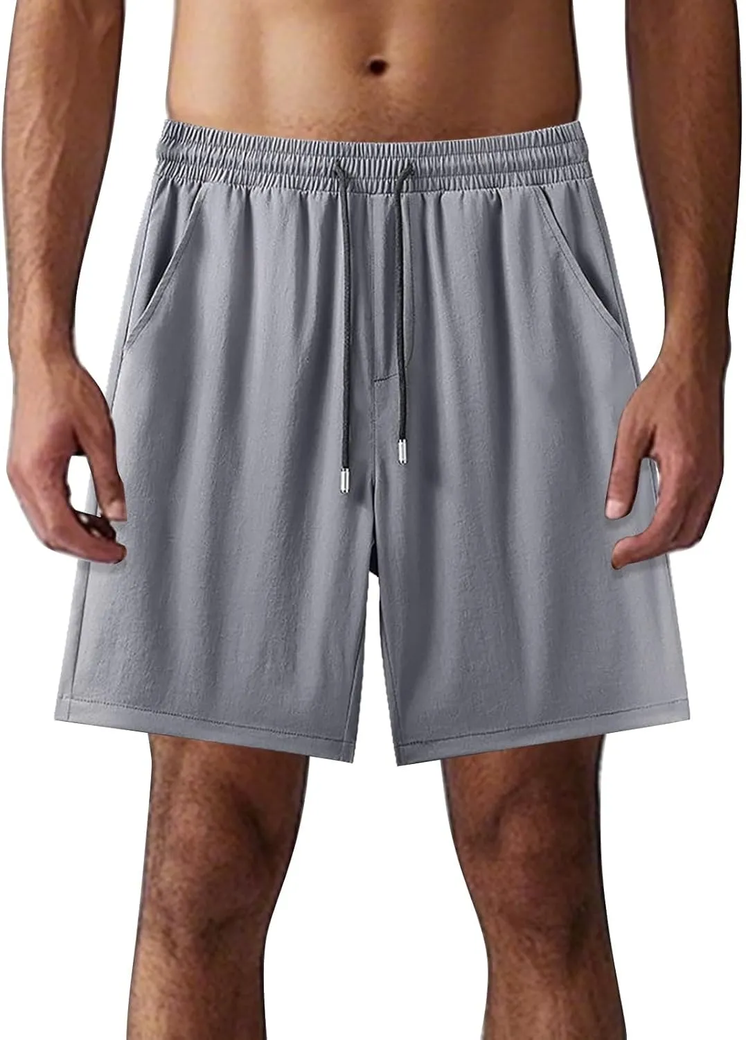 Men's Quick Dry Ice Silk Shorts Lightwight Wide Leg Sport Shorts