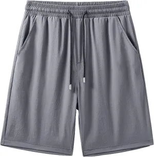 Men's Quick Dry Ice Silk Shorts Lightwight Wide Leg Sport Shorts