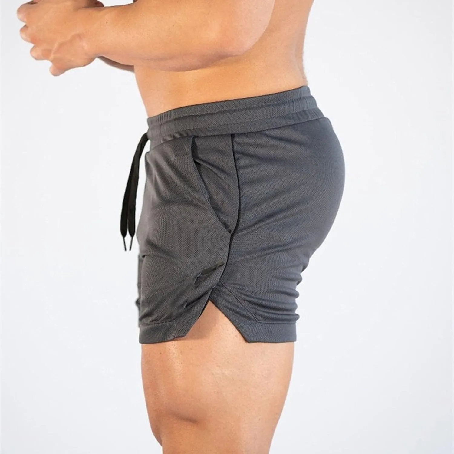 Mens Running Gym Shorts Breathable Quick Dry 3 Inch Sport Workout Shorts