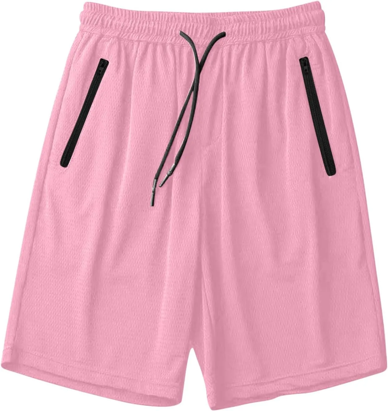 Mens Shorts Athletic Running Quick Dry Workout Shorts Lightweight Loose-Fit Basketball Bottom with Zipper Pockets