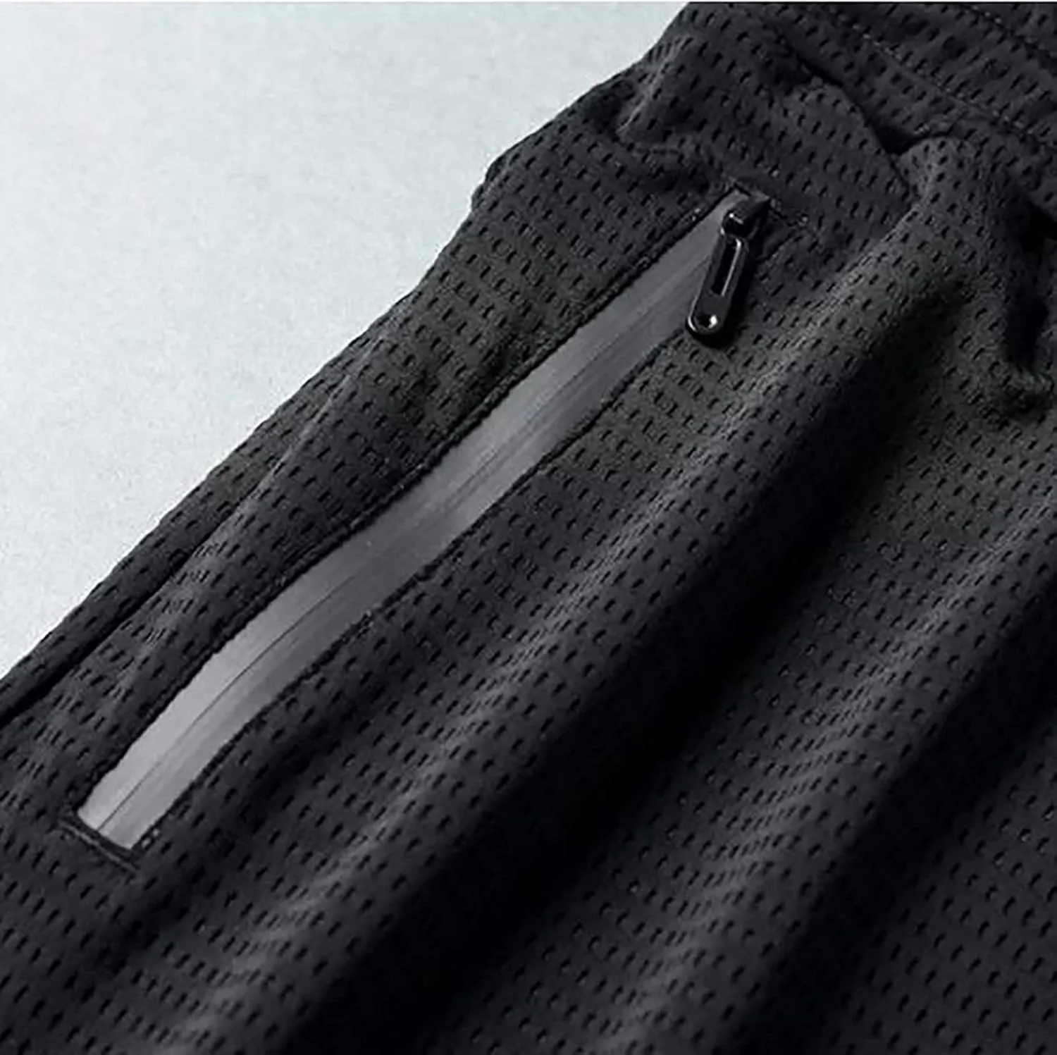 Mens Shorts Athletic Running Quick Dry Workout Shorts Lightweight Loose-Fit Basketball Bottom with Zipper Pockets