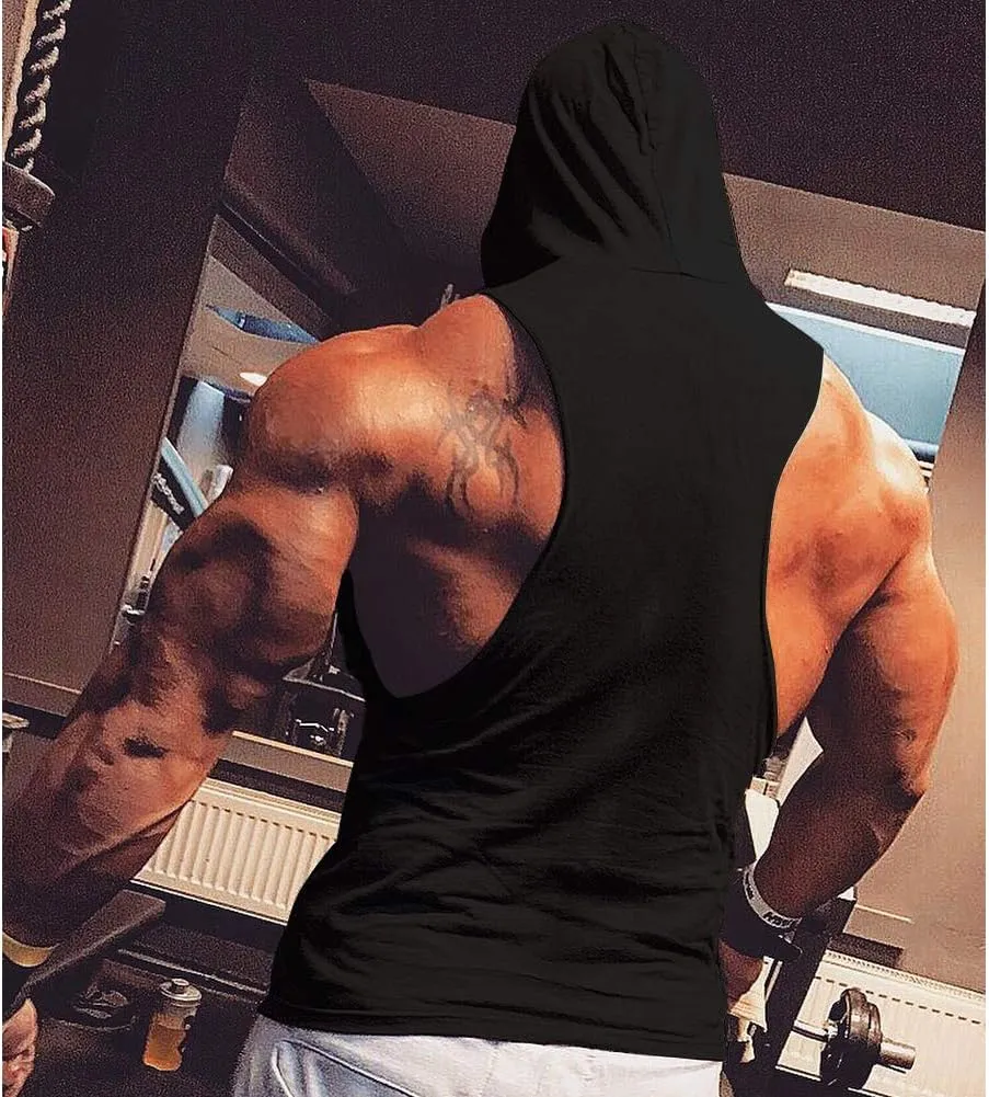 Mens Skull Print Stringer Bodybuilding Gym Tank Tops Sleeveless Workout Shirt Fitness Vest