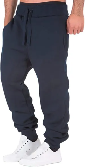 Mens Sweatpants Joggers Pants Man Sherpa Fleece Lined Sweatpants Thicken Active Jogging Workout Trousers Casual Cargo