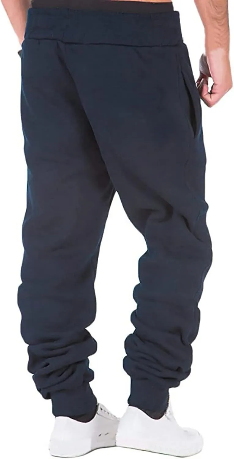 Mens Sweatpants Joggers Pants Man Sherpa Fleece Lined Sweatpants Thicken Active Jogging Workout Trousers Casual Cargo
