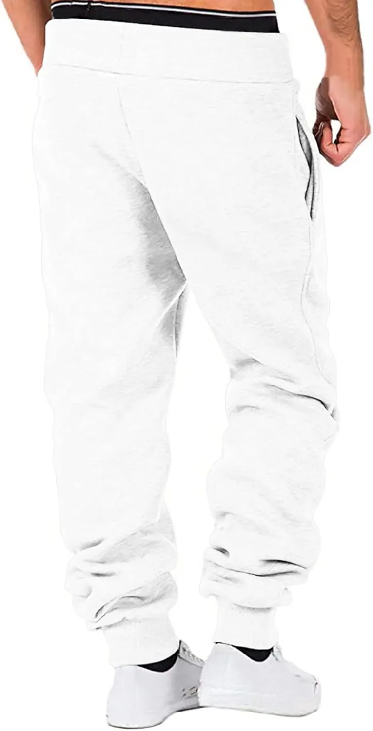 Mens Sweatpants Joggers Pants Man Sherpa Fleece Lined Sweatpants Thicken Active Jogging Workout Trousers Casual Cargo
