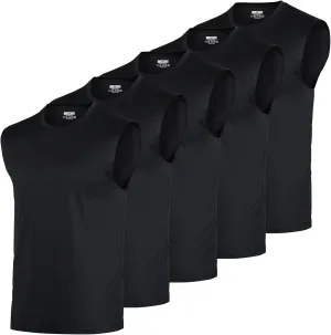 Mens Tank Tops 5 Pack,Gym Sleeveless Shirts Fitness Muscle T-Shirts Workout Gym Tank Top