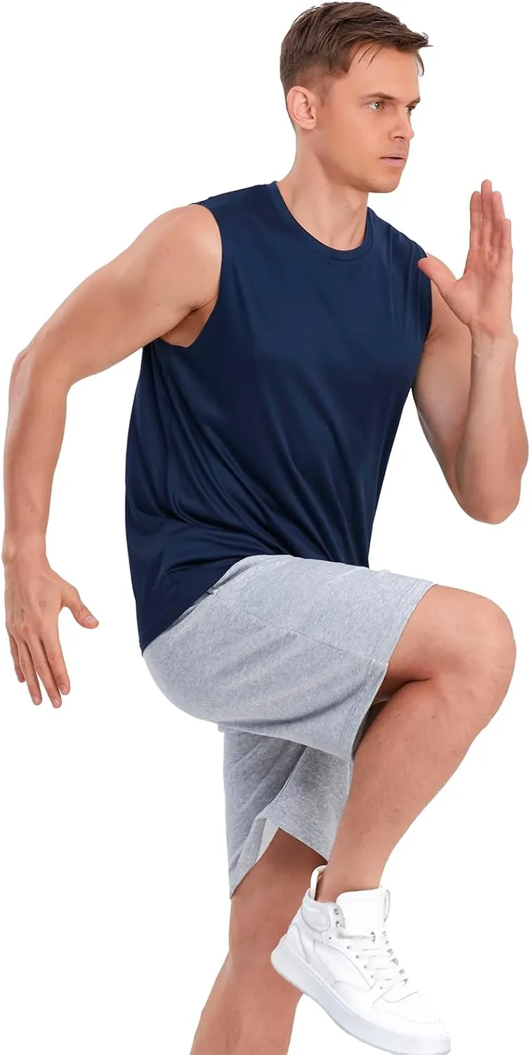 Mens Tank Tops 5 Pack,Gym Sleeveless Shirts Fitness Muscle T-Shirts Workout Gym Tank Top