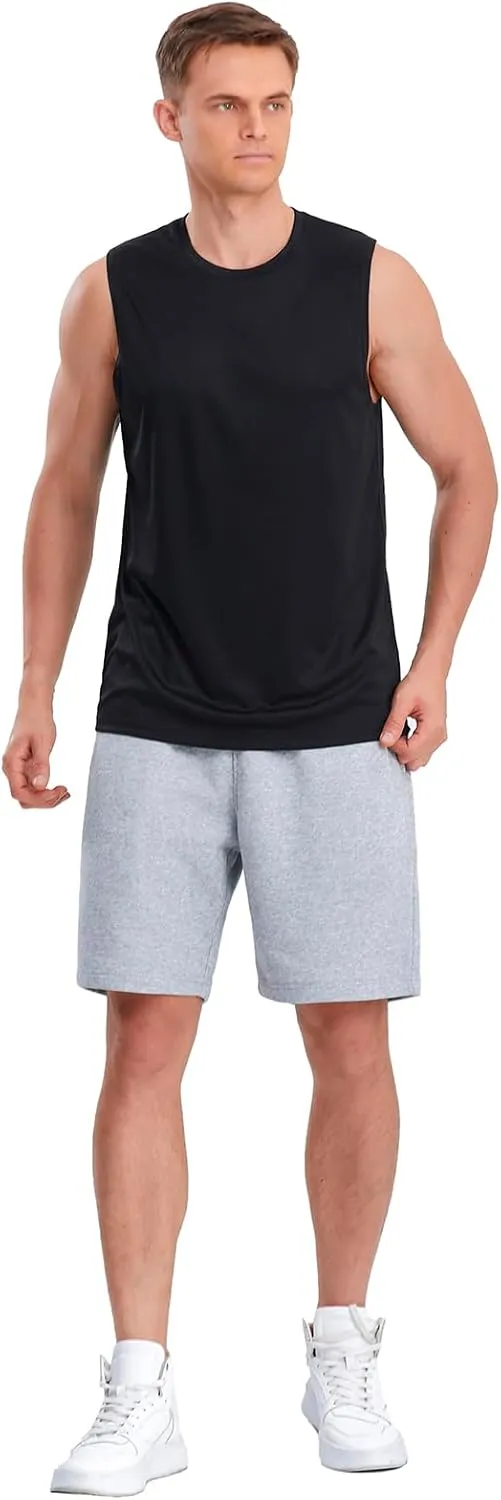 Mens Tank Tops 5 Pack,Gym Sleeveless Shirts Fitness Muscle T-Shirts Workout Gym Tank Top