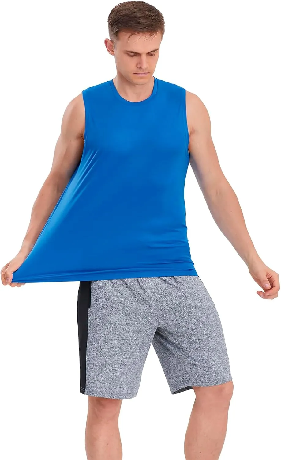 Mens Tank Tops 5 Pack,Gym Sleeveless Shirts Fitness Muscle T-Shirts Workout Gym Tank Top