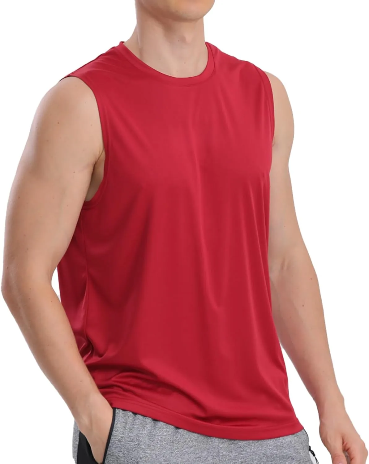 Mens Tank Tops 5 Pack,Gym Sleeveless Shirts Fitness Muscle T-Shirts Workout Gym Tank Top