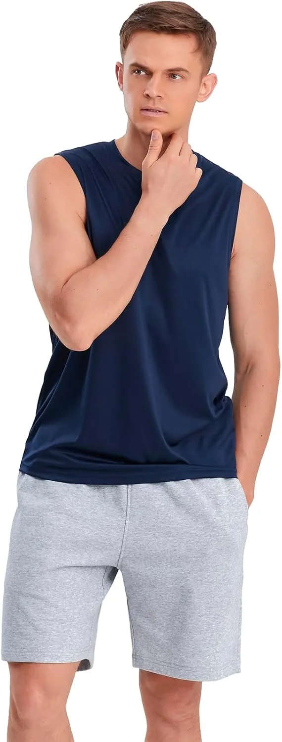 Mens Tank Tops 5 Pack,Gym Sleeveless Shirts Fitness Muscle T-Shirts Workout Gym Tank Top