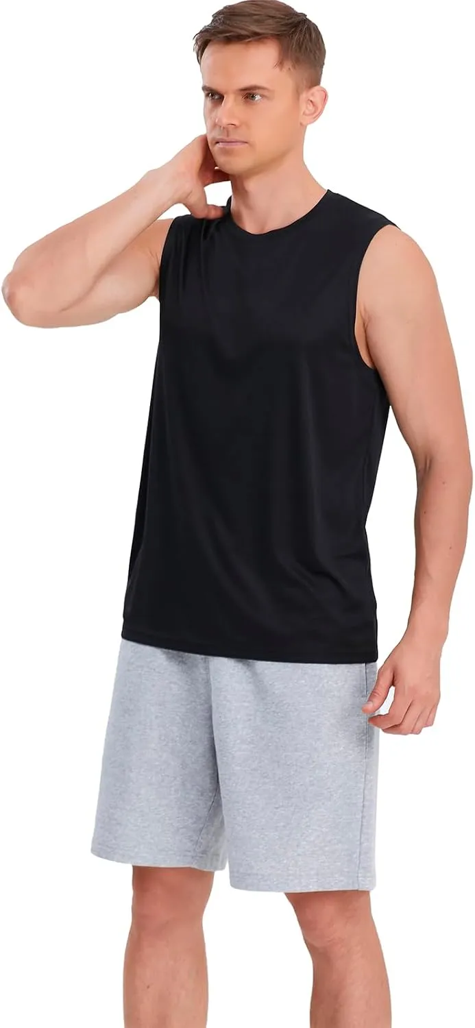 Mens Tank Tops 5 Pack,Gym Sleeveless Shirts Fitness Muscle T-Shirts Workout Gym Tank Top