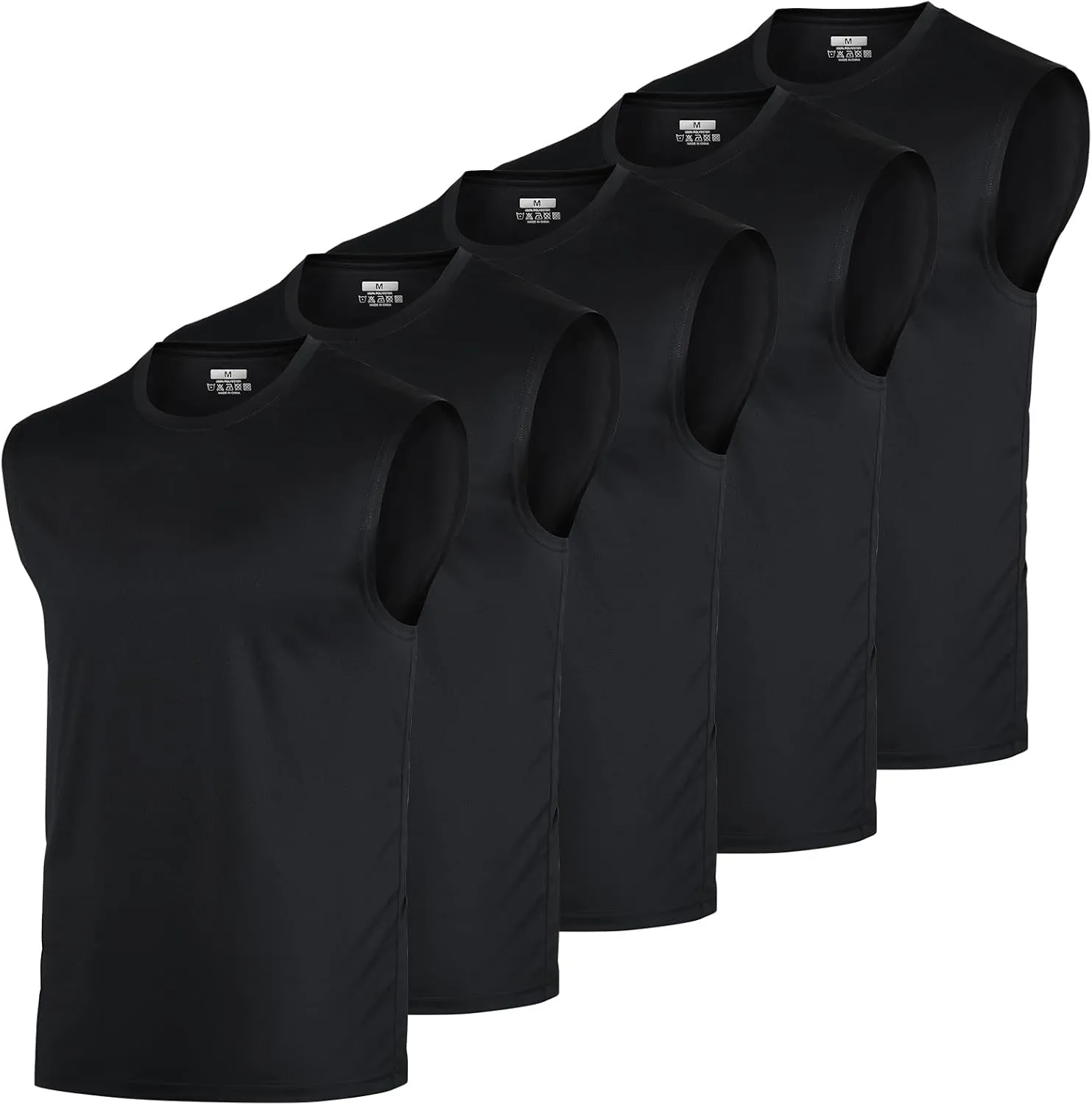 Mens Tank Tops 5 Pack,Gym Sleeveless Shirts Fitness Muscle T-Shirts Workout Gym Tank Top