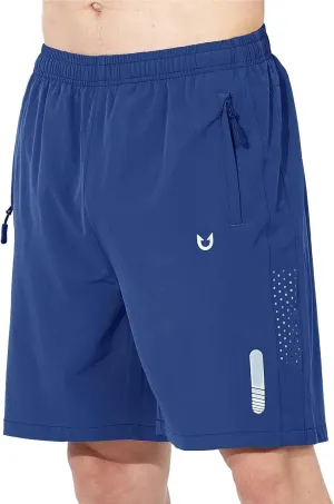 Men's Workout Running Quick Dry Gym Shorts Beach Shorts Sportswear Fitness Outdoor Loose Training Pants with Pocket