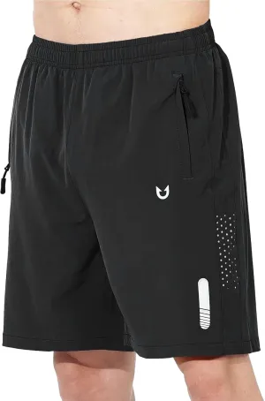 Men's Workout Running Quick Dry Gym Shorts Beach Shorts Sportswear Fitness Outdoor Loose Training Pants with Pocket