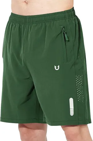 Men's Workout Running Quick Dry Gym Shorts Beach Shorts Sportswear Fitness Outdoor Loose Training Pants with Pocket