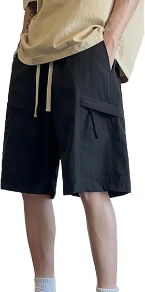 Men's Workout Running Quick Dry Gym Shorts Beach Shorts Sportswear Fitness Outdoor Loose Training Pants with Pocket