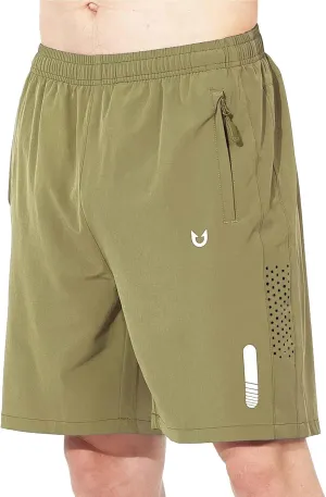 Men's Workout Running Quick Dry Gym Shorts Beach Shorts Sportswear Fitness Outdoor Loose Training Pants with Pocket