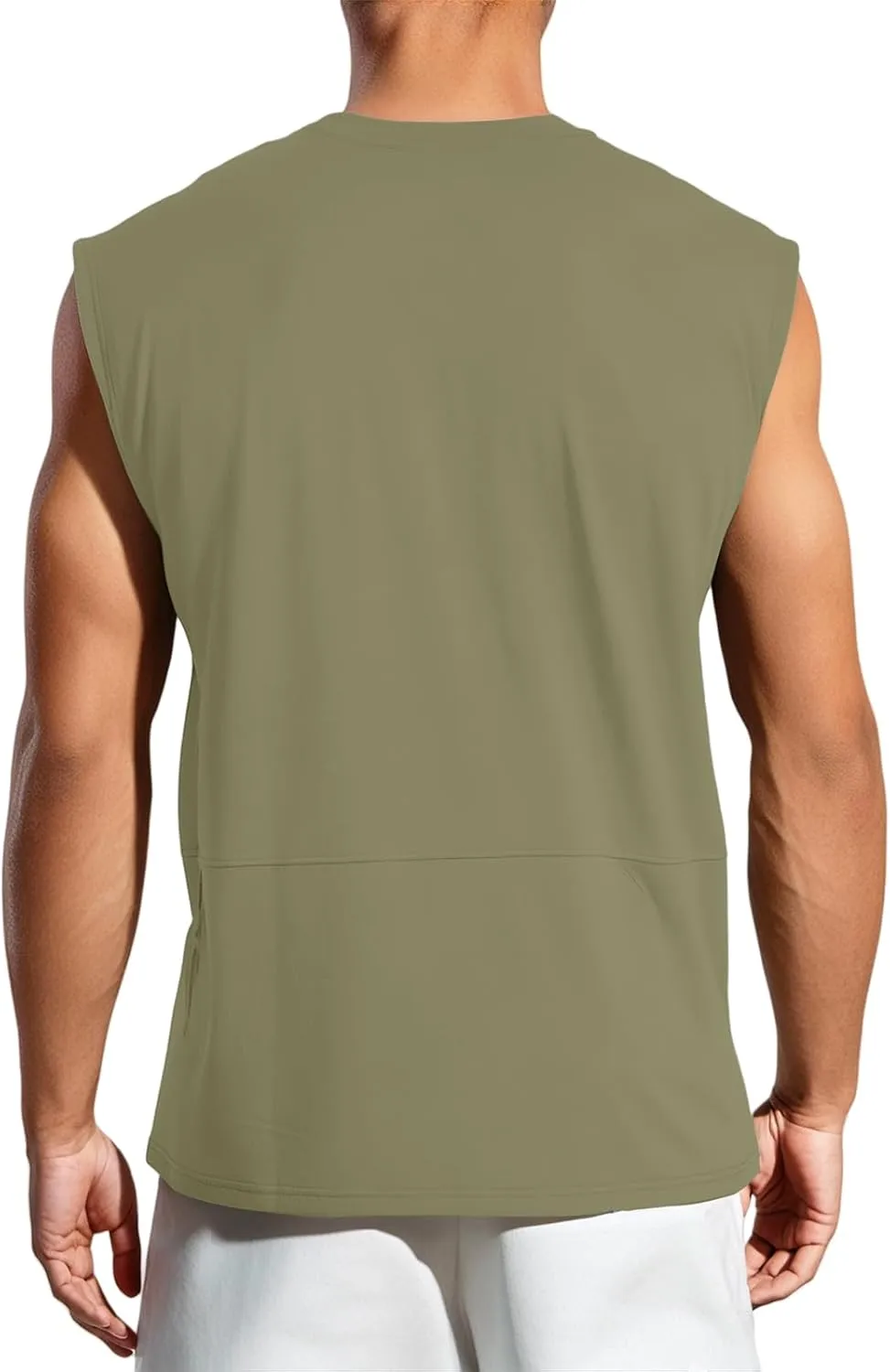Men's Workout Tank Tops Sleeveless Quick Dry Muscle Running Tees Summer Beach Causual Stretchy Athletic Gym Tank Top