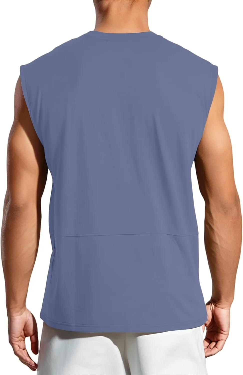 Men's Workout Tank Tops Sleeveless Quick Dry Muscle Running Tees Summer Beach Causual Stretchy Athletic Gym Tank Top