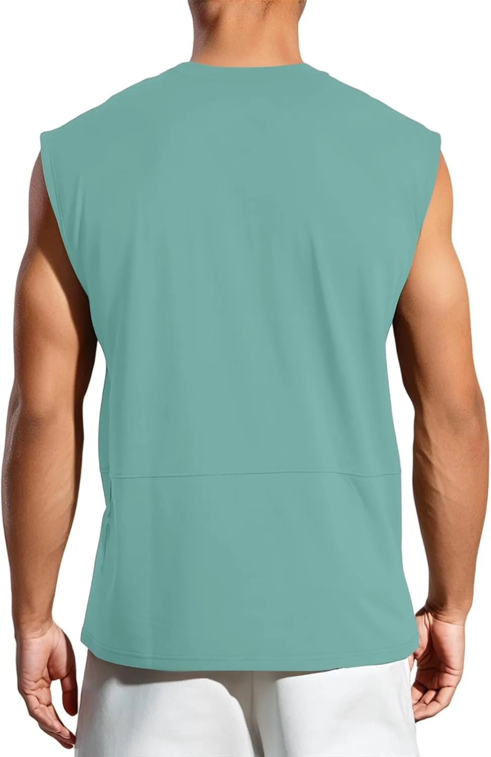 Men's Workout Tank Tops Sleeveless Quick Dry Muscle Running Tees Summer Beach Causual Stretchy Athletic Gym Tank Top