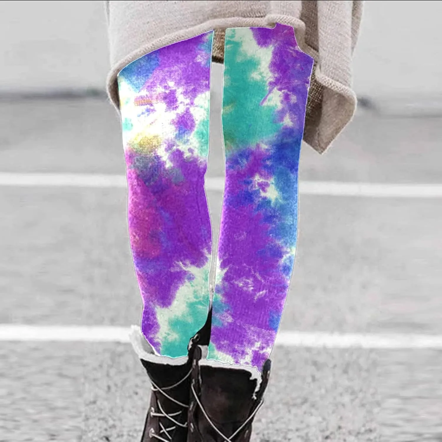 Mid Waist Leggings for Women Animal Pattern Yoga Pants for Women Workout Legging Women