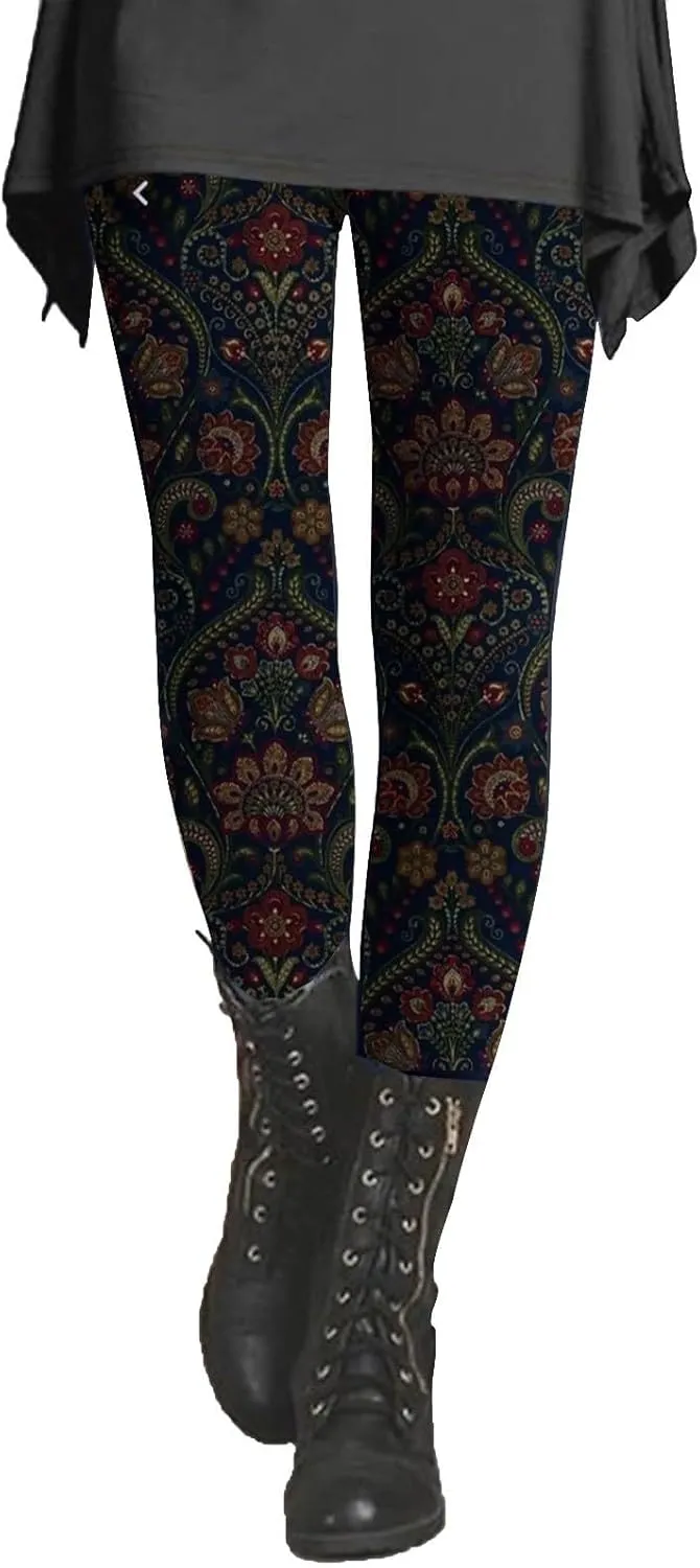Mid Waist Leggings for Women Animal Pattern Yoga Pants for Women Workout Legging Women