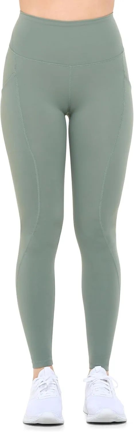 Natural Uniforms Womens High Waist, Bottom Lifting Nylon Yoga Leggings