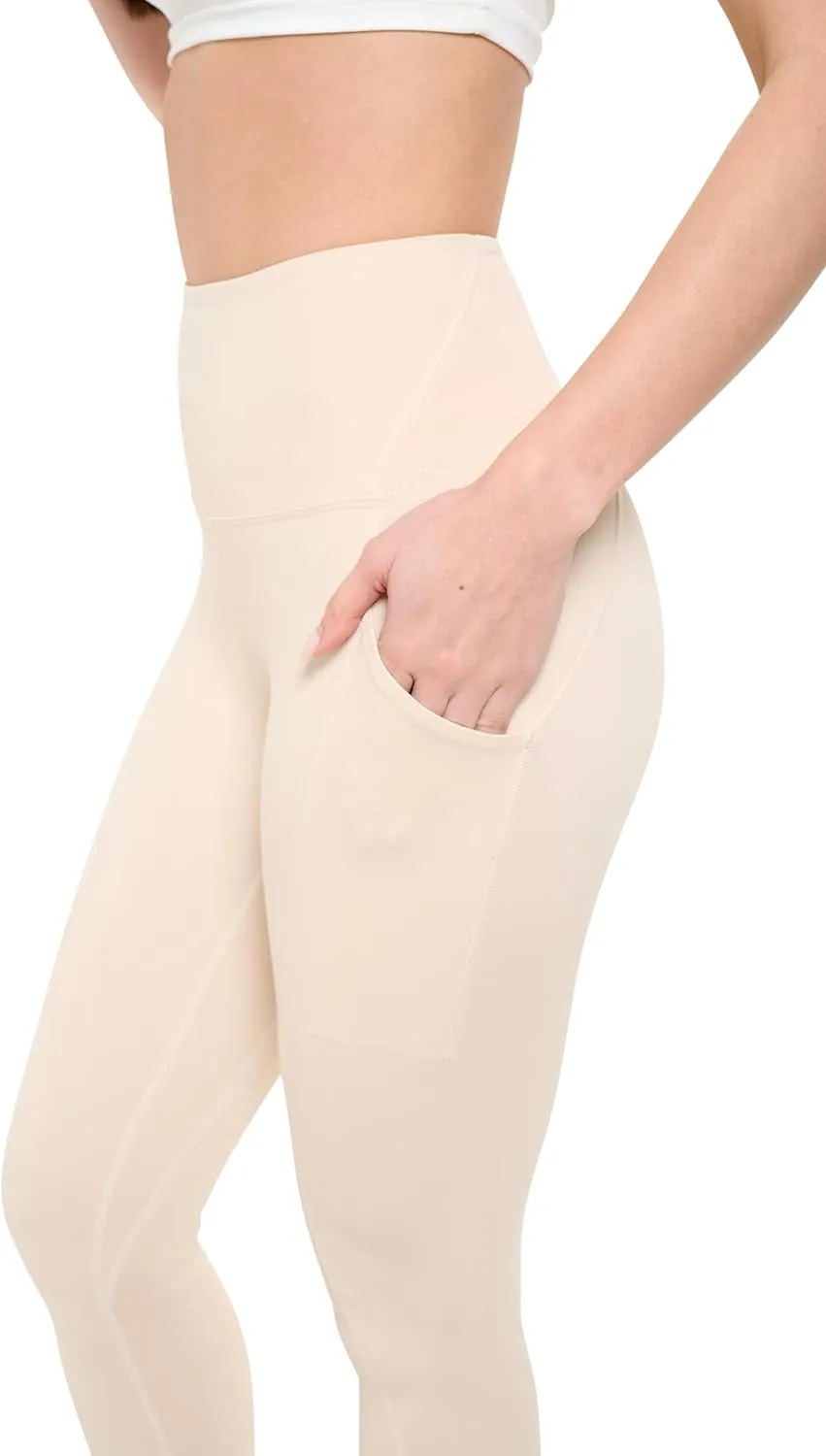 Natural Uniforms Womens High Waist, Bottom Lifting Nylon Yoga Leggings