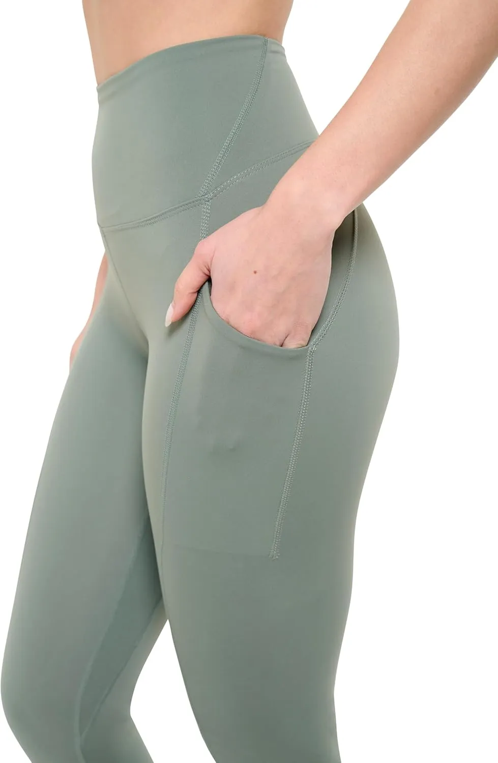 Natural Uniforms Womens High Waist, Bottom Lifting Nylon Yoga Leggings
