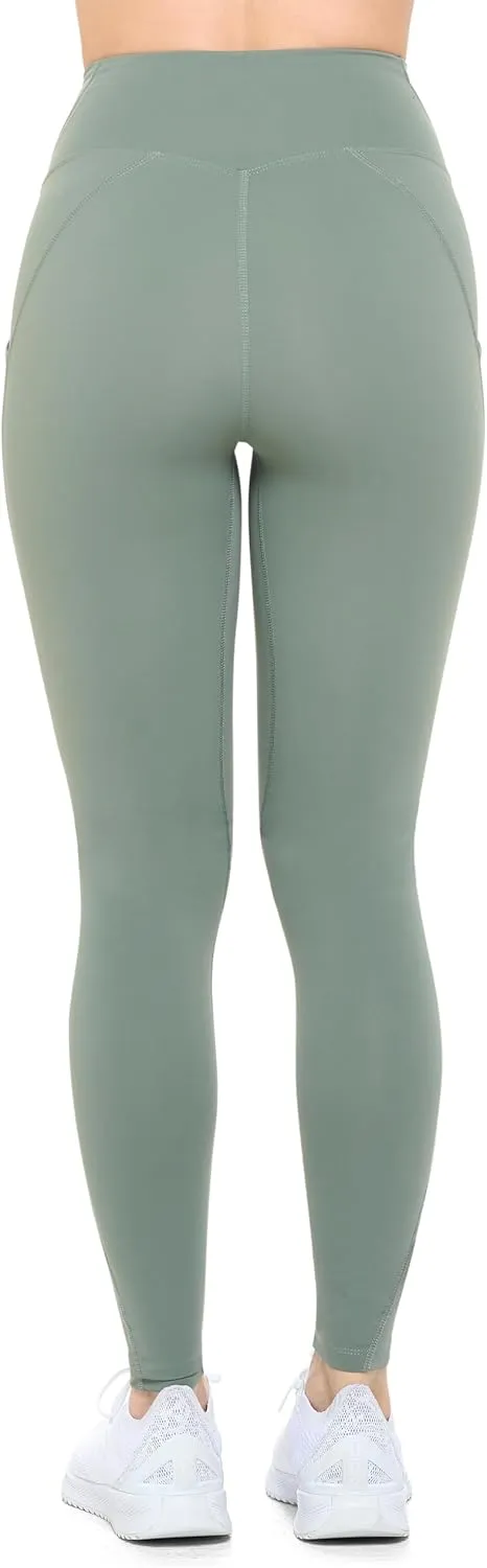 Natural Uniforms Womens High Waist, Bottom Lifting Nylon Yoga Leggings