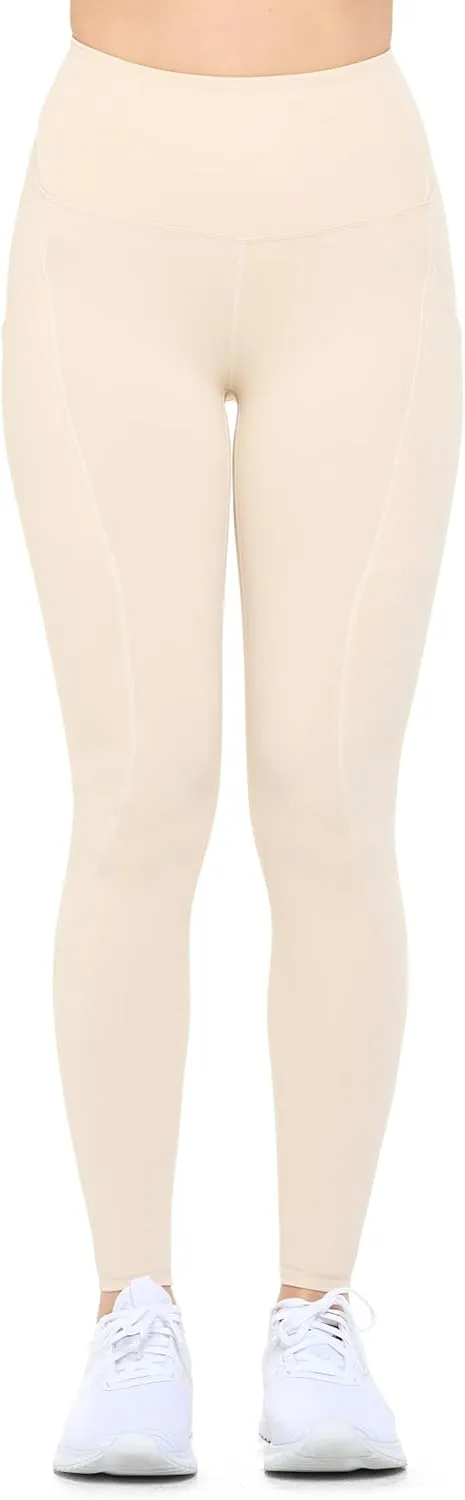 Natural Uniforms Womens High Waist, Bottom Lifting Nylon Yoga Leggings