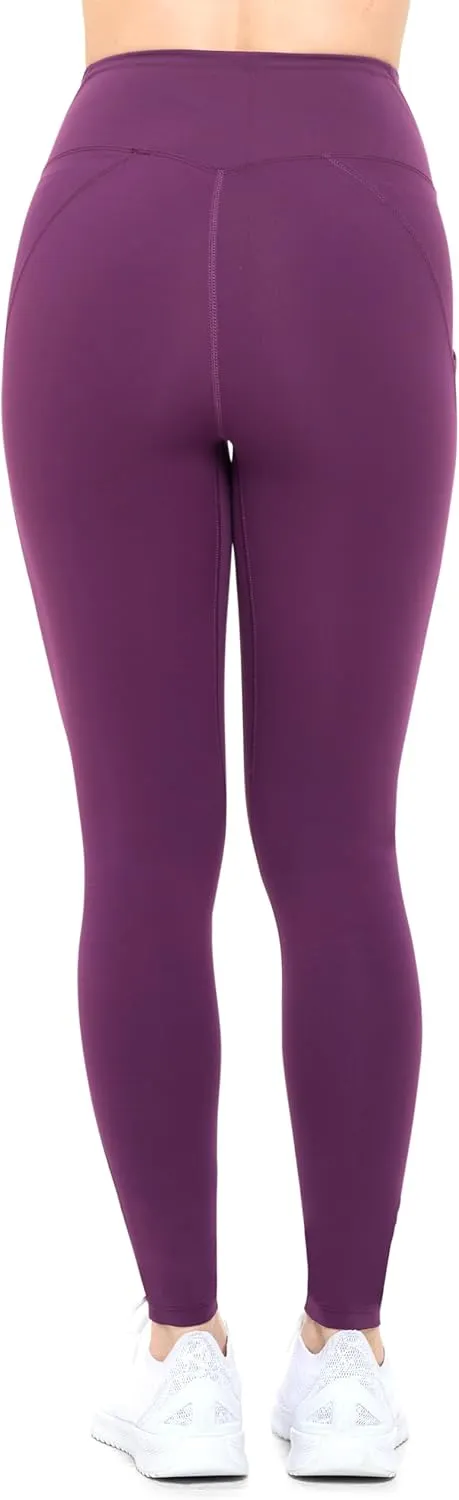 Natural Uniforms Womens High Waist, Bottom Lifting Nylon Yoga Leggings