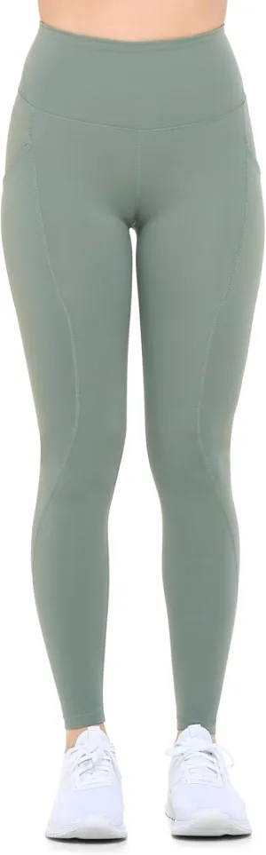Natural Uniforms Womens High Waist, Bottom Lifting Nylon Yoga Leggings
