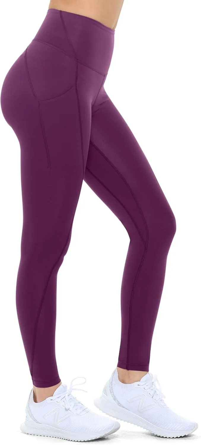 Natural Uniforms Womens High Waist, Bottom Lifting Nylon Yoga Leggings