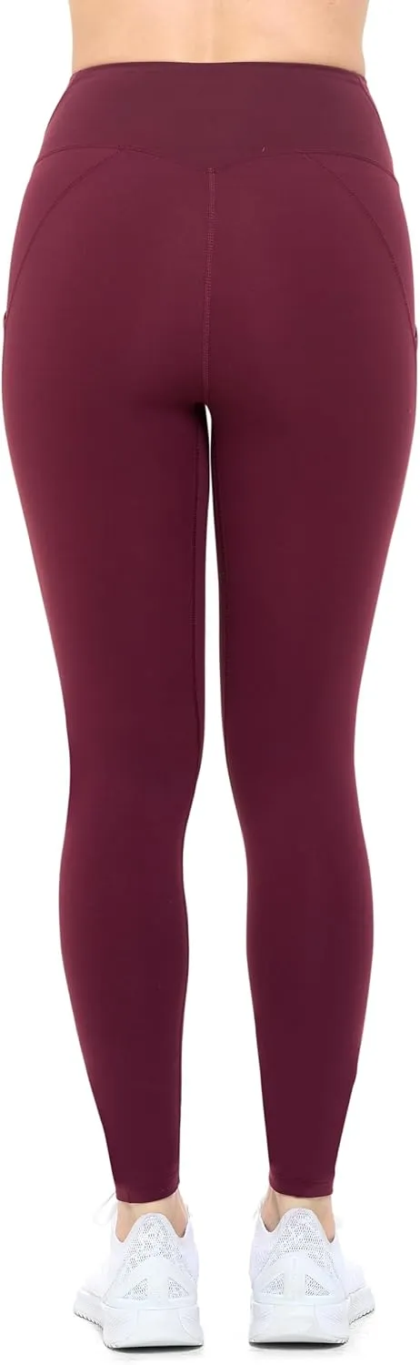 Natural Uniforms Womens High Waist, Bottom Lifting Nylon Yoga Leggings