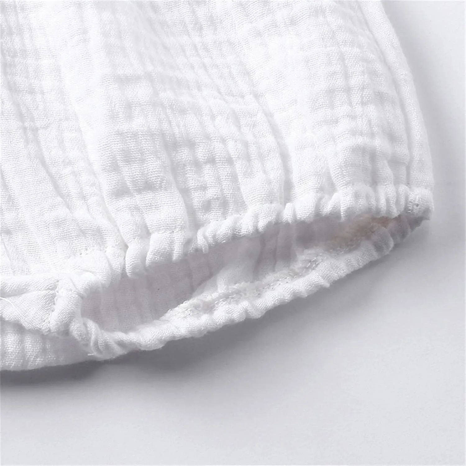 Newborn Baby Cotton Bloomers Shorts Linen Blend Bubble Shorts Girls Boys Elastic Waist Loose Fit Solid Color Summer Wear