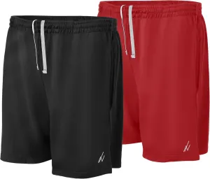 NY Threads Mens Athletic Shorts 2 Pack Quick Dry Lightweight Running Workout Gym Shorts with Pockets