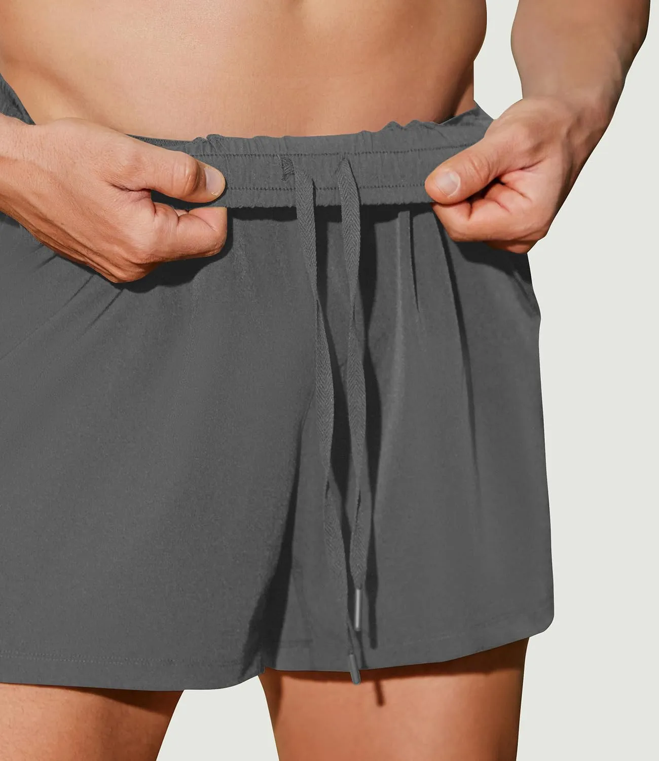 PINSPARK Men's Workout Shorts 5" Lightweight Running Shorts Quick Dry Athletic Gym Shorts with Zip Pocket Towel Loop