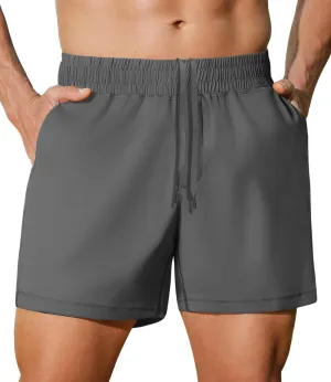 PINSPARK Men's Workout Shorts 5" Lightweight Running Shorts Quick Dry Athletic Gym Shorts with Zip Pocket Towel Loop