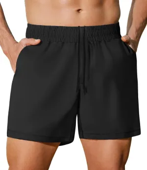 PINSPARK Men's Workout Shorts 5" Lightweight Running Shorts Quick Dry Athletic Gym Shorts with Zip Pocket Towel Loop