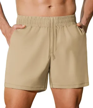 PINSPARK Men's Workout Shorts 5" Lightweight Running Shorts Quick Dry Athletic Gym Shorts with Zip Pocket Towel Loop