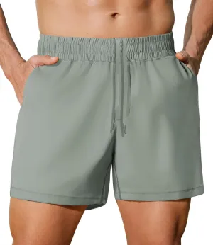 PINSPARK Men's Workout Shorts 5" Lightweight Running Shorts Quick Dry Athletic Gym Shorts with Zip Pocket Towel Loop