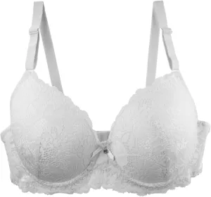 Plus Size Bralettes for Women Floral Lace Adjustable Straps Push Up Bra Sexy Comfy Breathable Everyday Lingerie Bras
